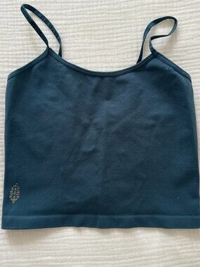 FP Movement by Free People Teal Ribbed Camisole